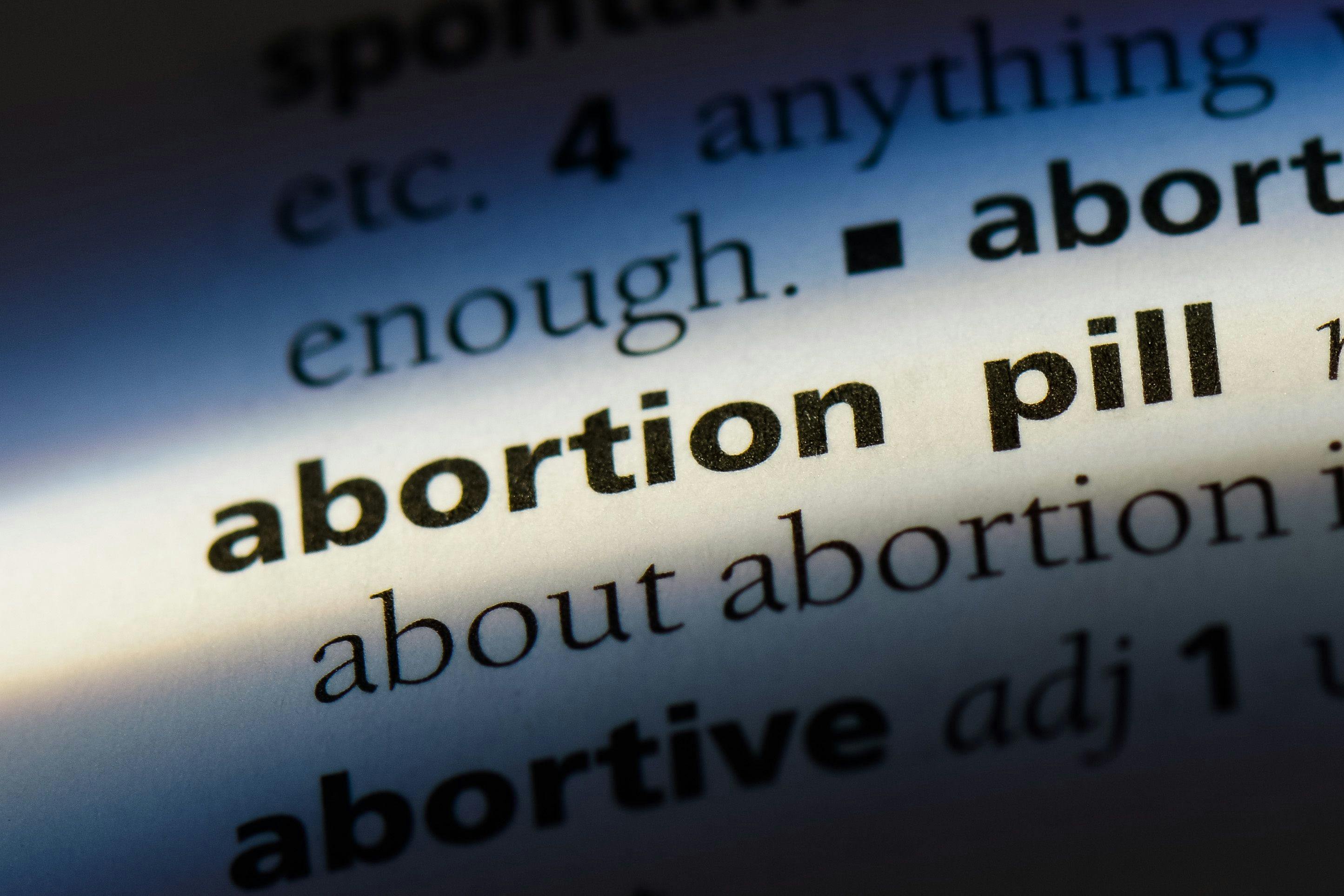 'Abortion pill' as listed in dictionary / Casimiro - stock.adobe.com