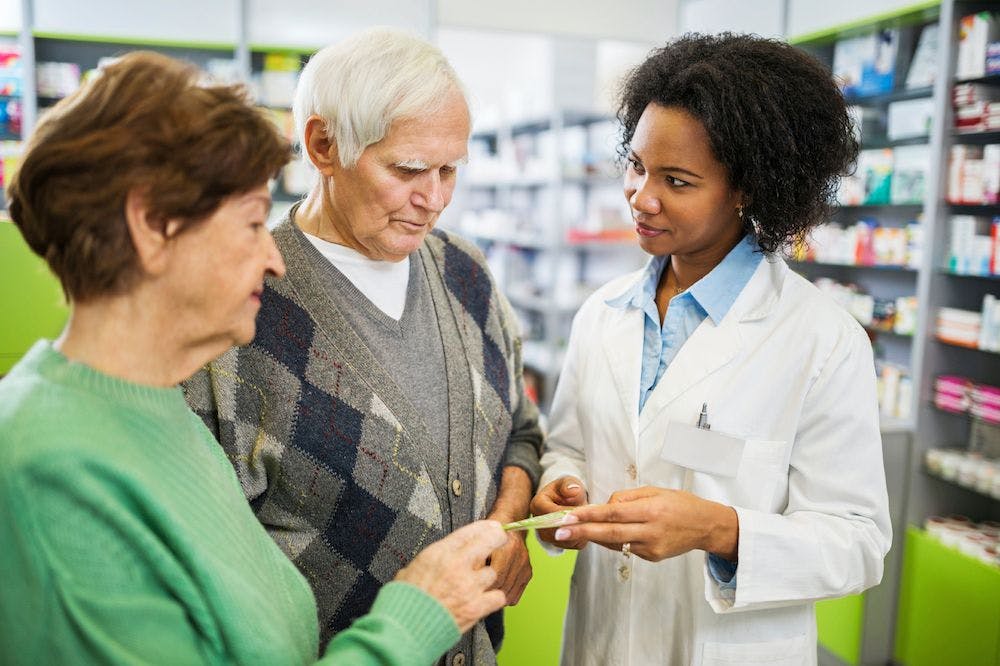 Pharmacist counseling patients