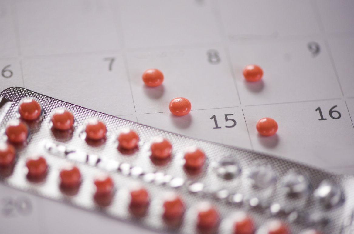 birth control pills on calendar