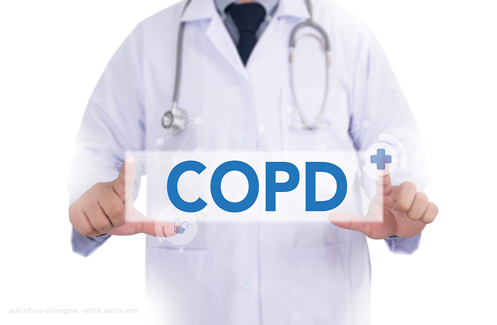 Doctor holding COPD sign