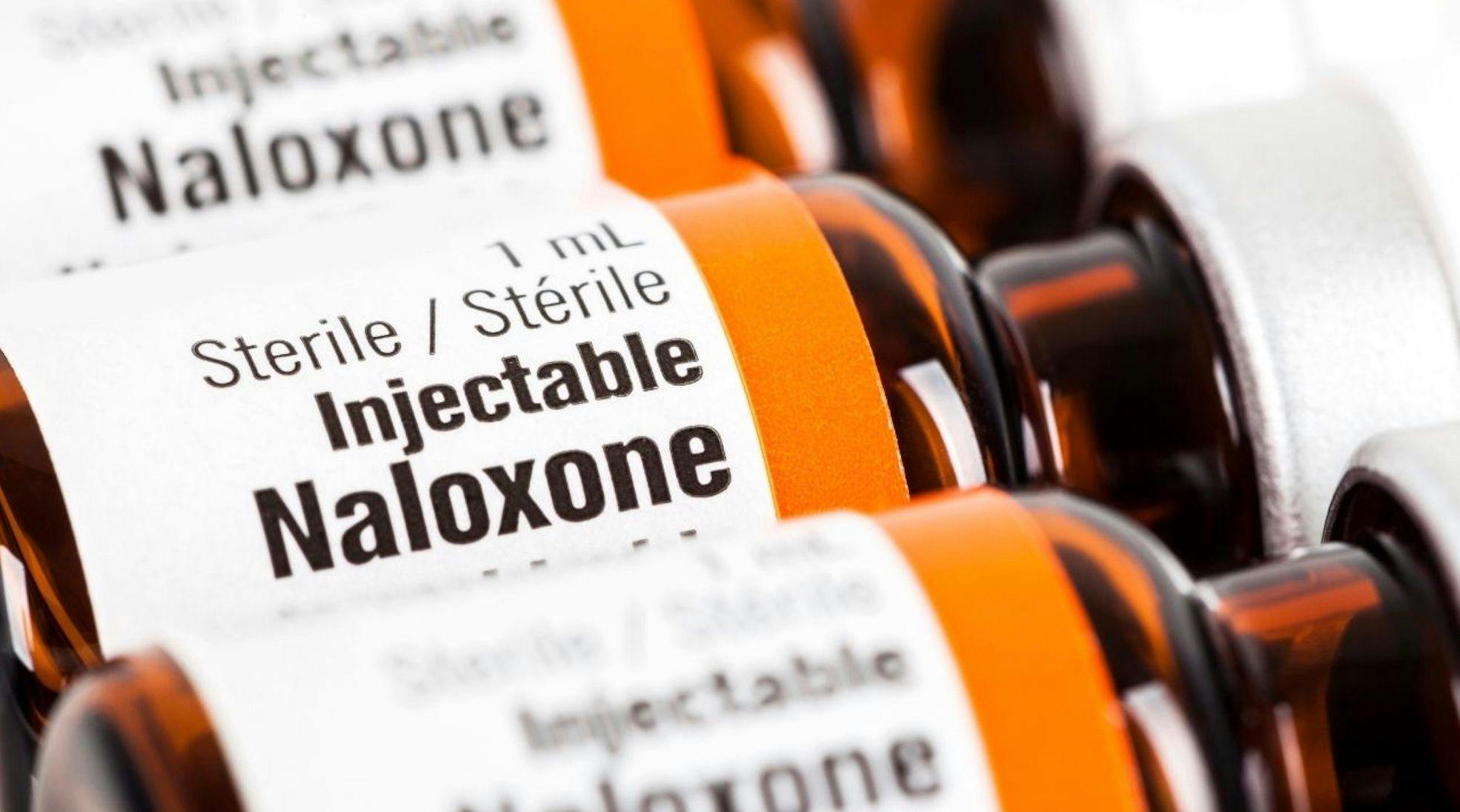Naloxone bottle of medicine 