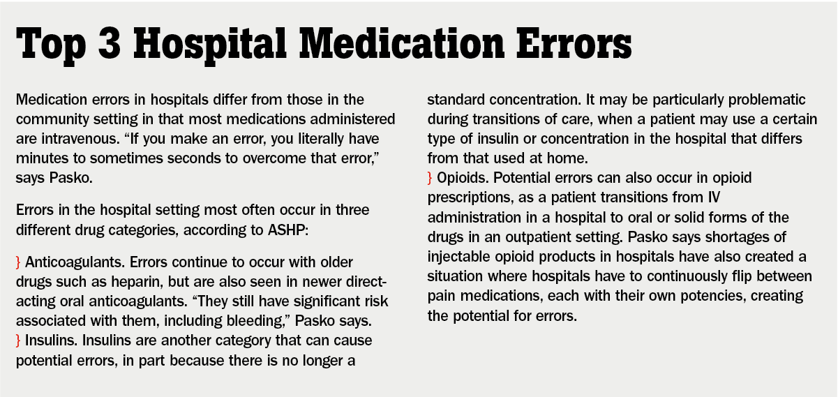The top 3 most common medication errors in hospitals
