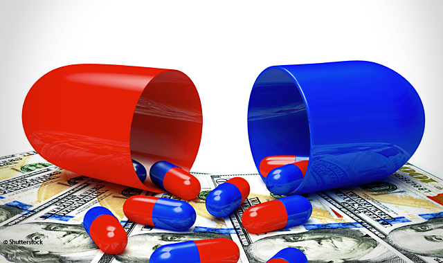 red and blue pills over money
